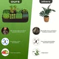 Miniatyrbild 8 av 9: Lollanda Trädgårdsodlingspåse i tyg – upphöjd odlingsbädd med flera fack, för örter, blommor och grönsaker
