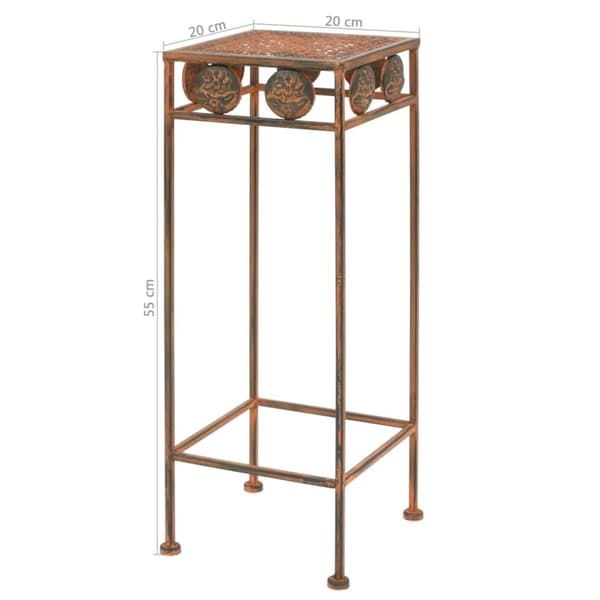 vidaXL plantestativsæt i 3 dele vintagestil metal rustfarve