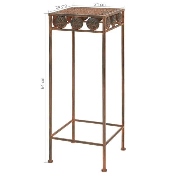 vidaXL plantestativsæt i 3 dele vintagestil metal rustfarve