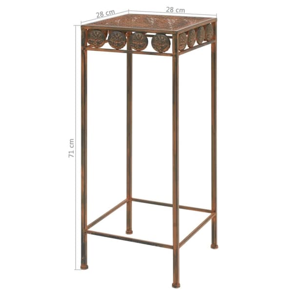 vidaXL plantestativsæt i 3 dele vintagestil metal rustfarve