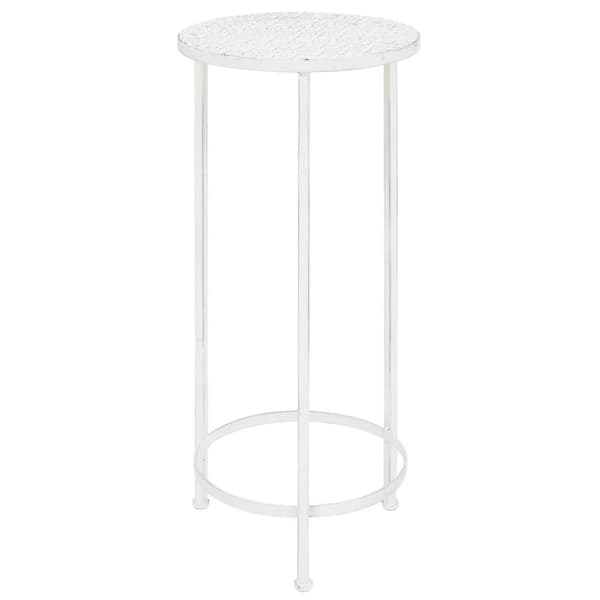 vidaXL Kukkateline 3 osaa vintagetyylinen metalli antiikinvalkoinen