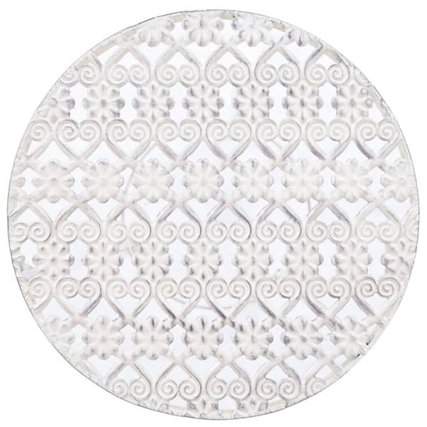 vidaXL Kukkateline 3 osaa vintagetyylinen metalli antiikinvalkoinen