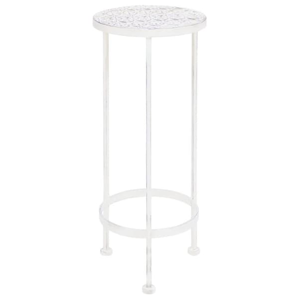 vidaXL Kukkateline 3 osaa vintagetyylinen metalli antiikinvalkoinen