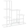 Miniatyrbilde 4 av 8: vidaXL Blomsterstativ 94,5x25x88 cm hvit metall