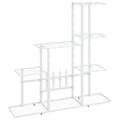 Miniatyrbilde 2 av 8: vidaXL Blomsterstativ 94,5x25x88 cm hvit metall