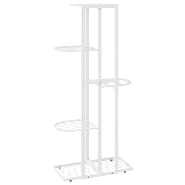 vidaXL Blomsterstativ 5 etasjer 43x22x98 cm hvit metall