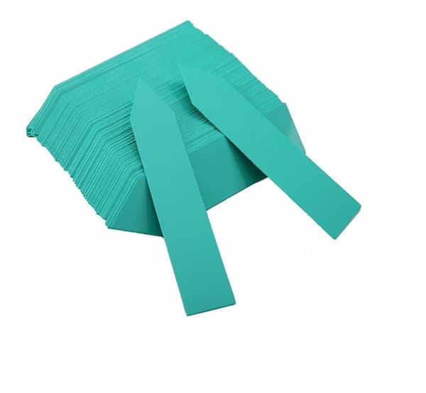 Vattentåliga växtetiketter / plantskyltar med hål PVC 100-pack Grön