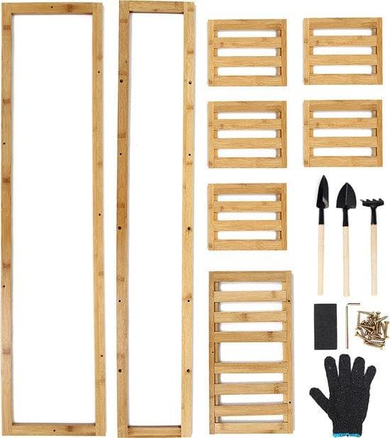 Växthylla - 6 hyllplan - 45*25*125cm - Trä - Inklusive tillbehör - Blomhylla