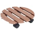 Miniatyrbilde 2 av 6: vidaXL Pottetraller 4 stk brun Ø30x7,5 cm WPC