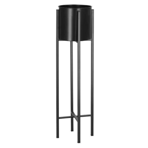 SPRINGOS® metallrabatt med svart kruka, 16 x 74 cm, den perfekta dekorationen för inuti och utanför ditt hem