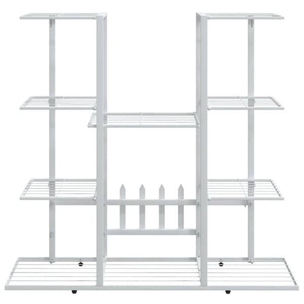 vidaXL blomsterstativ 94,5x25x89 cm jern hvid