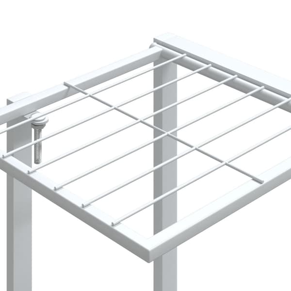 vidaXL blomsterstativ 94,5x25x89 cm jern hvid