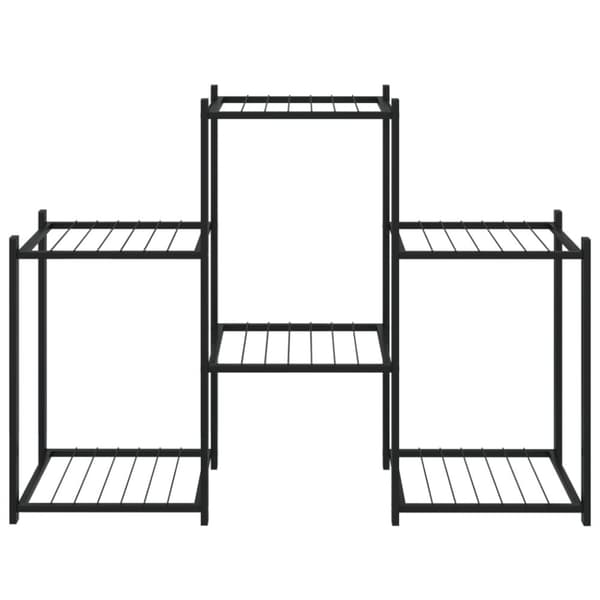 vidaXL blomsterstativ 83x25x60 cm jern sort