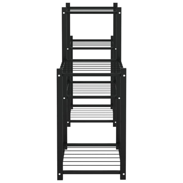 vidaXL blomsterstativ 83x25x60 cm jern sort