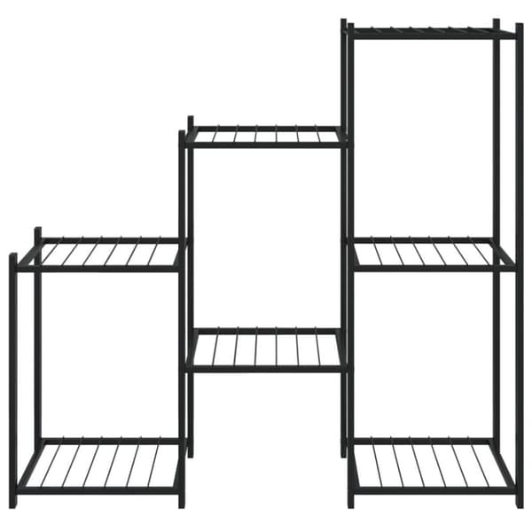 vidaXL Kukkateline 83x25x80 cm musta rauta