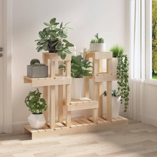 vidaXL plantestativ 104,5x25x77,5 cm massivt fyrretræ