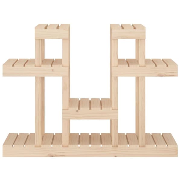 vidaXL plantestativ 104,5x25x77,5 cm massivt fyrretræ