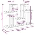 Miniatyrbillede 8 af 9: vidaXL plantestativ 104,5x25x77,5 cm massivt fyrretræ