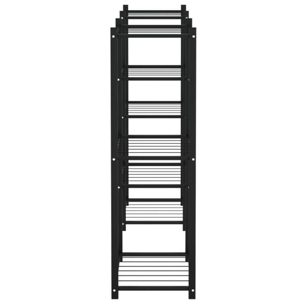 vidaXL Blomsterstativ 83x25x80 cm svart jern