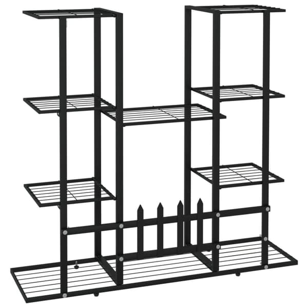 vidaXL Blomsterstativ 94,5x25x89 cm svart jern