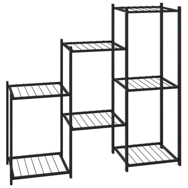 vidaXL Växtställ 83x25x80 cm svart järn