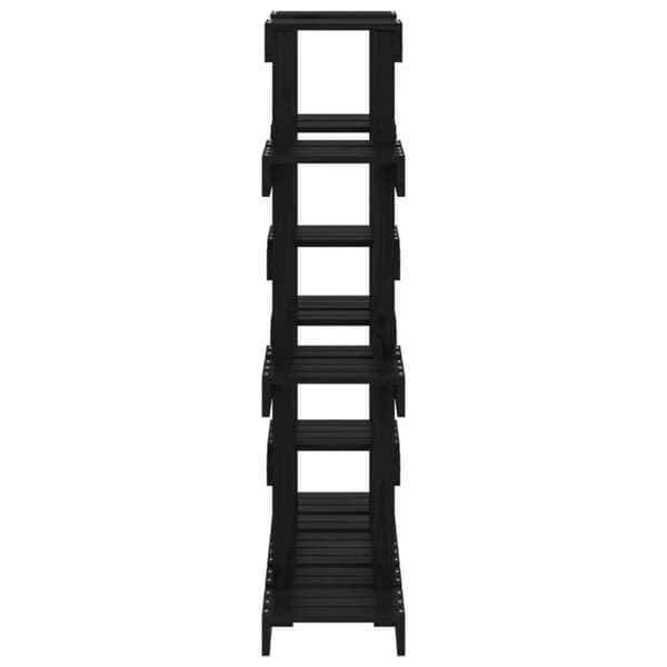 vidaXL Plantestativ svart 104,5x25x109,5 cm heltre furu
