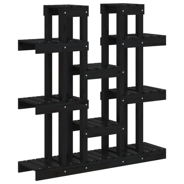 vidaXL Kasviteline musta 104,5x25x109,5 cm täysi mänty