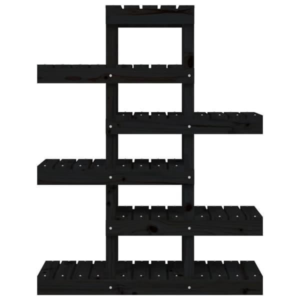 vidaXL Kasviteline musta 85x25x109,5 cm täysi mänty