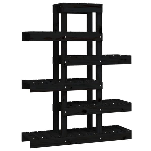 vidaXL Kasviteline musta 85x25x109,5 cm täysi mänty