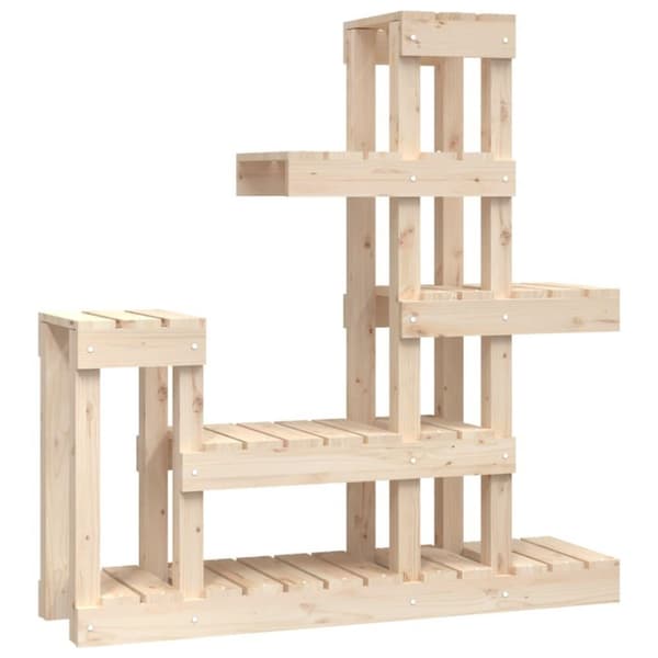 vidaXL plantestativ 92x25x97 cm massivt fyrretræ