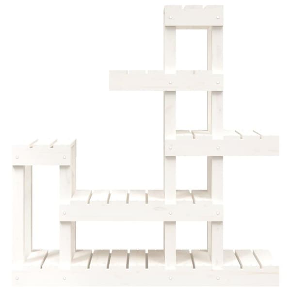 vidaXL Plantestativ hvit 92x25x97 cm heltre furu