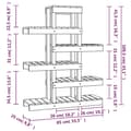 Miniatyrbilde 8 av 9: vidaXL Plantestativ 85x25x109,5 cm heltre furu