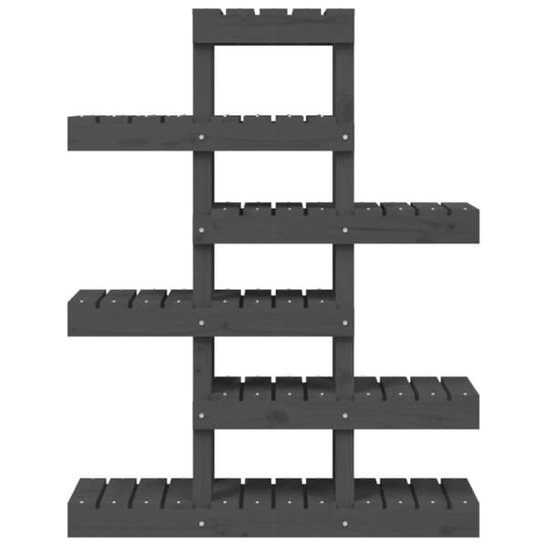 vidaXL Plantestativ grå 85x25x109,5 cm heltre furu