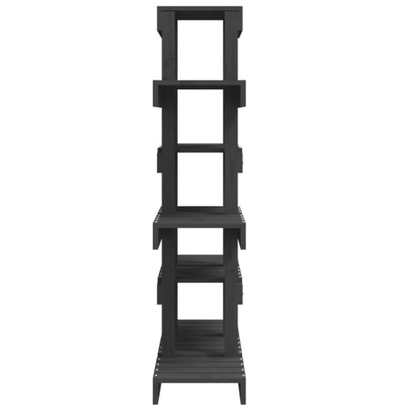 vidaXL Plantestativ grå 85x25x109,5 cm heltre furu