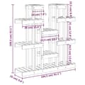Miniatyrbild 8 av 9: vidaXL Växtställ honungsbrunt 104,5x25x109,5 cm massiv furu