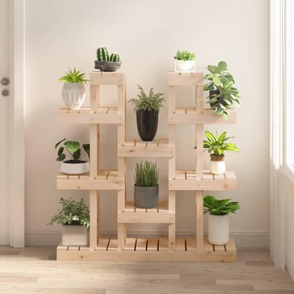 vidaXL plantestativ 104,5x25x109,5 cm massivt fyrretræ