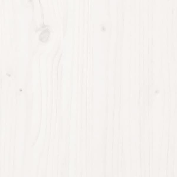 vidaXL Plantestativ hvit 104,5x25x109,5 cm heltre furu