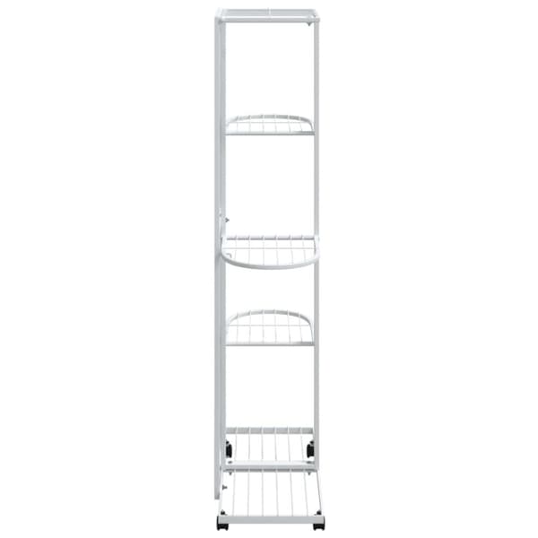 vidaXL Blomsterstativ med hjul 5 etasjer 44x23x100 cm hvit jern