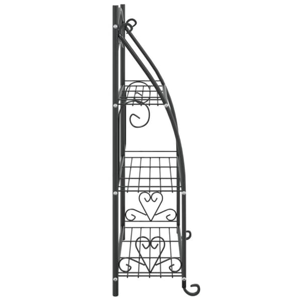 vidaXL blomsterstativ 56x30x96 cm stål sort