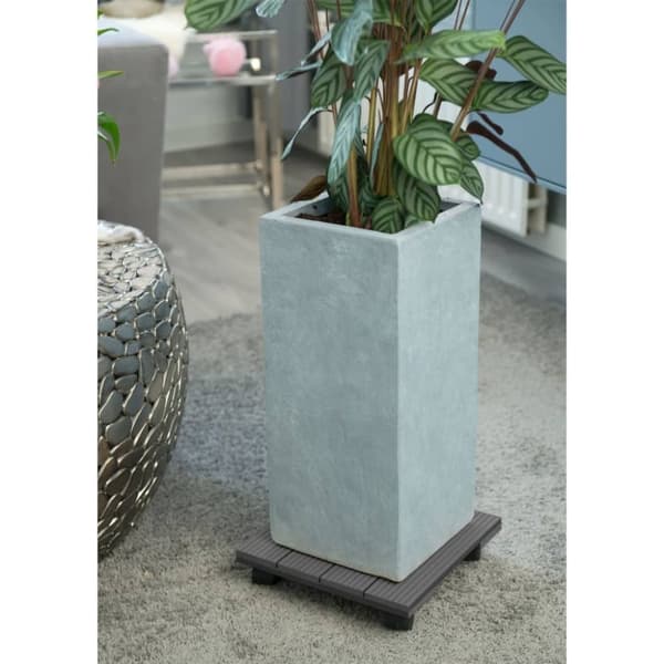 Nature Blomvagn fyrkantig 30x30 cm antracit WPC