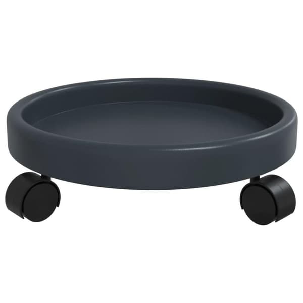 vidaXL Kasvirullakot pyörillä 2 kpl harmaa halkaisija 34 cm 35 kg