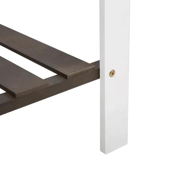 Rootz Højbed - Plantebord - Havebord - Havebede i træ til grøntsager - Blomsterplanter med hylde - Hvid/Grå - 119 x 57 x 89 cm