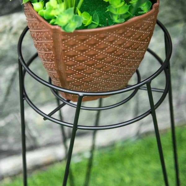 Rootz Plantestativ - Blomsterstativ - Plantestativ - Udstillingsplantestativ - Stål - Sort - 21L x 20W x 23,5H cm