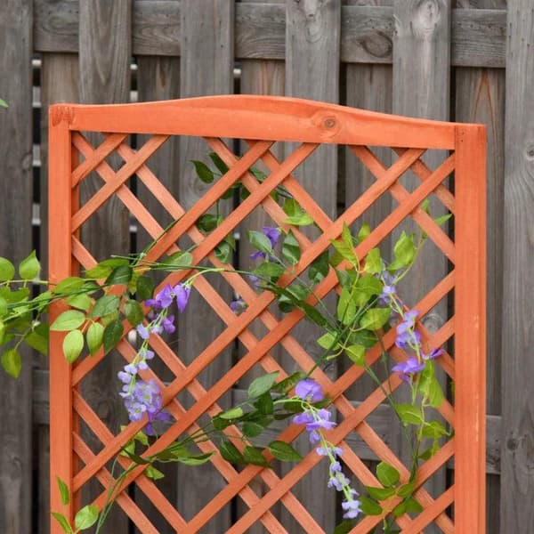 Rootz Plantekasse - Højbed - Blomsterstativ - Grantræ - Gul - 60 x 30 x 122,5 cm