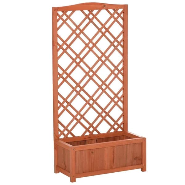 Rootz Plantekasse - Højbed - Blomsterstativ - Grantræ - Gul - 60 x 30 x 122,5 cm