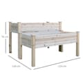 Miniatyrbillede 2 af 5: Rootz Plantekasse - Havekasse - Forhøjet - Fyrretræ - Naturlig - 115 x 114 x 76 cm