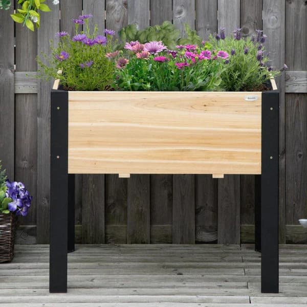Rootzin korotettu sänky - korotettu puutarhasänky - istutuslaatikko - puutarhasänky - 80 cm x 60 cm x 74 cm