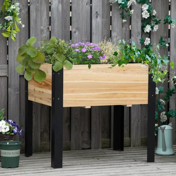 Rootzin korotettu sänky - korotettu puutarhasänky - istutuslaatikko - puutarhasänky - 80 cm x 60 cm x 74 cm