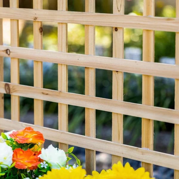 Rootz Upphöjd säng - Blomlåda - Växtlåda med spaljé - Blomlåda spaljé - Rosenbåge med klätterhjälp för klätterväxter - Trädgård - Trä - Naturlig - 64