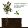 Miniatyrbillede 5 af 10: Rootz Højbed - Plantekasse med afvandingsfunktion - Beskyttelse mod skadedyr - Plast - Grå - 120 x 90 x 30 cm